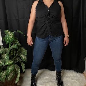 Black BCBG formal sleeveless blouse